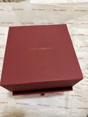Dolce & Gabbana Deep Red Logo Gift Box w FREE DG LINING PAPER